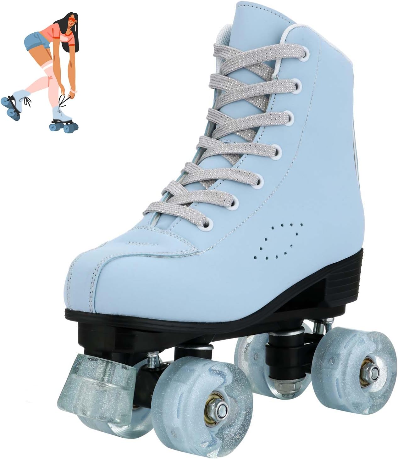 Jessie Roller Skates for Women - Adjustable Holographic Design