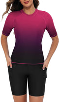 Tournesol Women's Two Piece Rash Guard Swim Set - UPF 50 (Style PSFX)