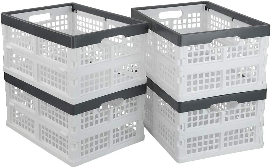 Teyyvn Collapsible Milk Crates - Versatile Storage Bins for All