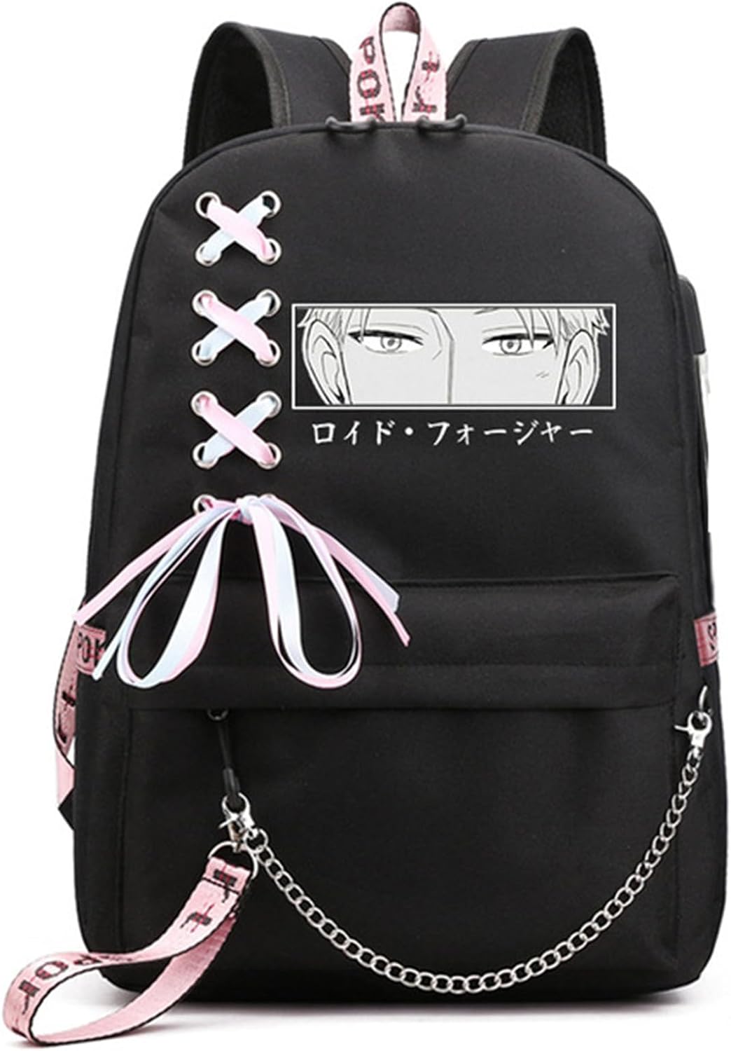 ISaikoy Anime Anya Forger Backpack with USB Port for School