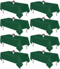 Hunter Green Rectangle Tablecloth 60x102 in 8 Pack - Wrinkle Resistant