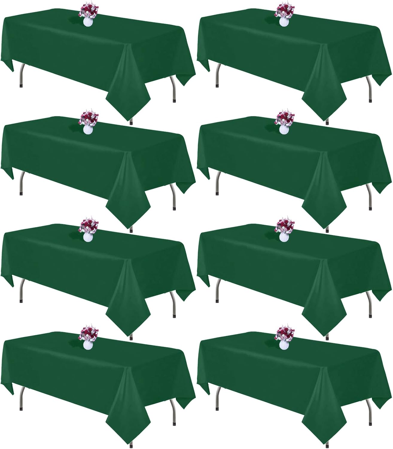 Hunter Green Tablecloths 60x102 Inch for Elegant Events