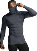 TSLA Men's Thermal Compression Mock/Turtleneck - Winter Base Layer