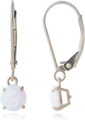 925 Sterling Silver Opal Dangle Earrings - Timeless Opal Drop