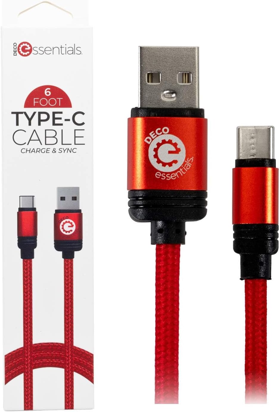 6FT USB Type-C Charge & Sync Cable for Fast Data Transfer