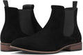 Mens Suede Chelsea Boots - Rollda Elastic Slip-On Dress Boots