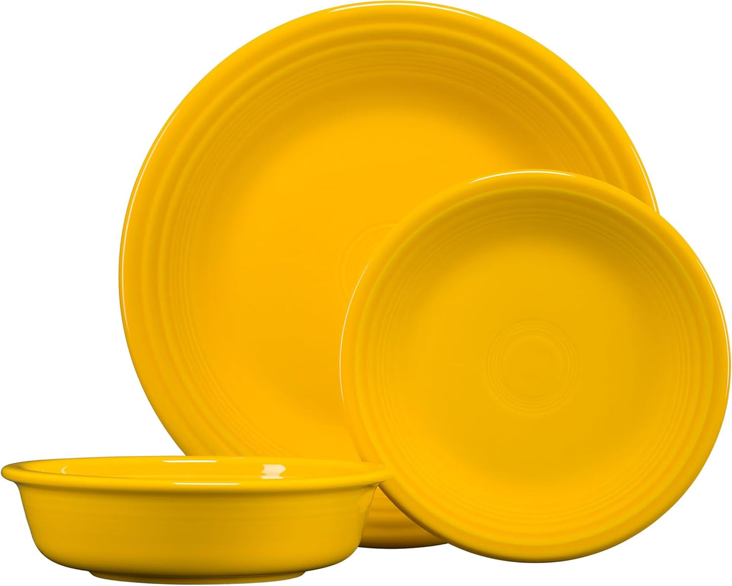 Fiesta Classic Rim 3-Piece Dinnerware Set for Vibrant Dining
