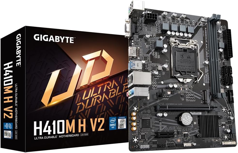 Gigabyte H410M H V2 Motherboard for Intel Core 10th CPUs