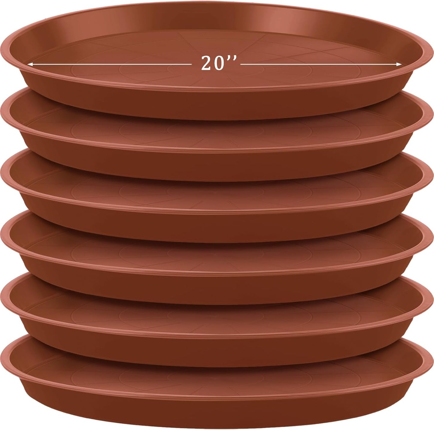 Eccliy 6 Pack Plastic Plant Saucer for Indoor and Outdoor Use