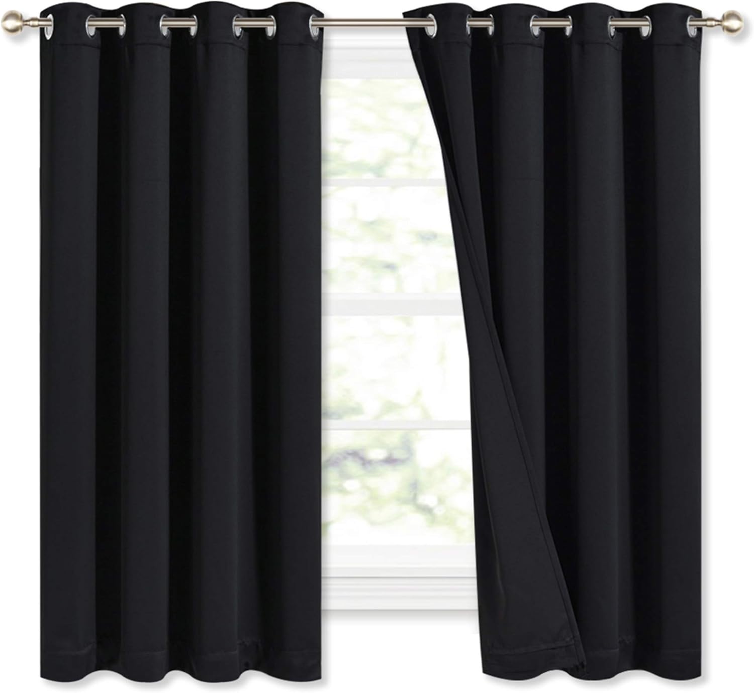NICETOWN 100% Blackout Curtains for Kids Room, Noise Reducing