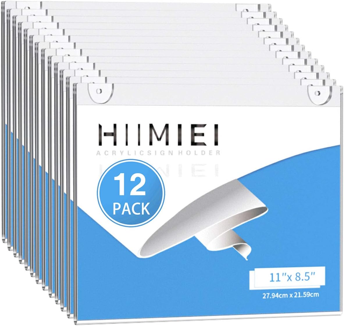 HIIMIEI Acrylic Wall Mount Sign Holder for Easy Display