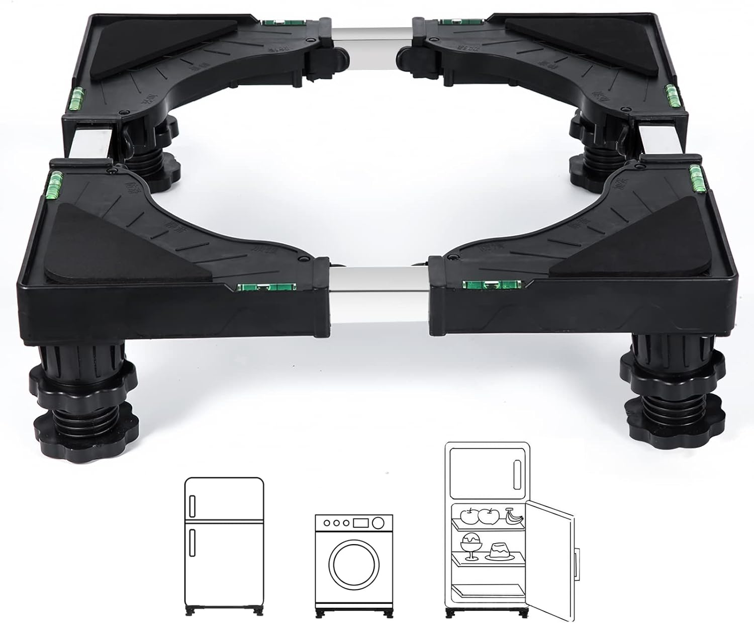 Adjustable Refrigerator Stand - Strong Base for Stability