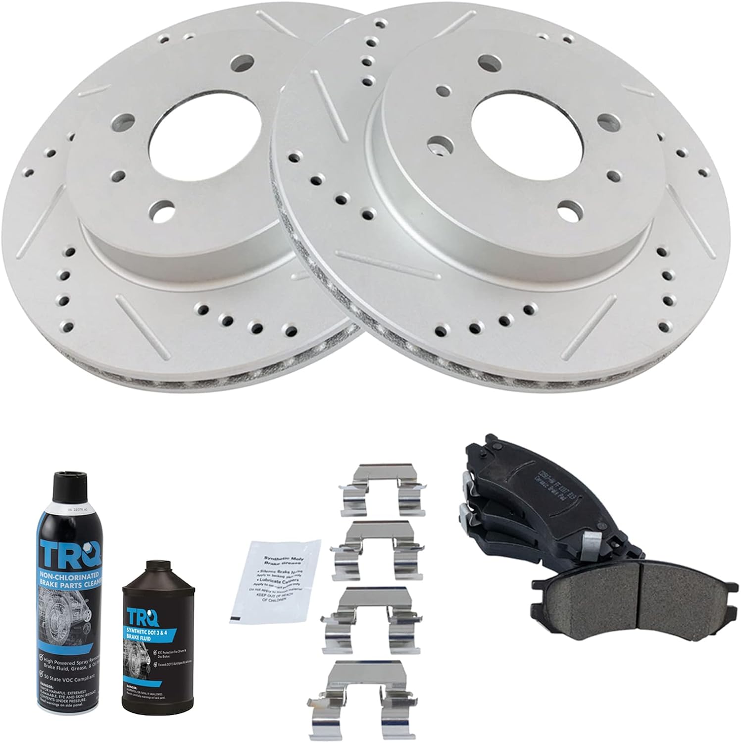 TRQ Front Brake Pad & Rotor Kit for Saturn SC SL SW Models
