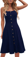 Berydress Women's Casual Beach Summer Midi Sundress - Flattering Shoes