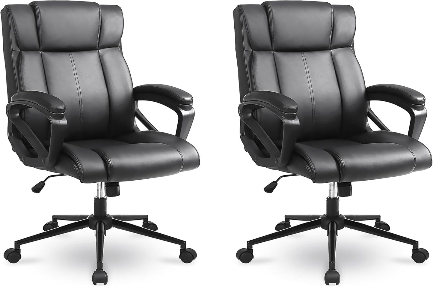 Ergonomic Executive Office Chair with Lumbar Support and Wheels