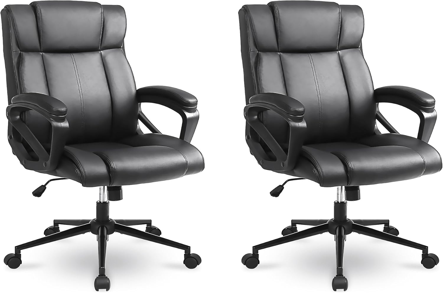 Ergonomic Executive Office Chair with Lumbar Support and Wheels