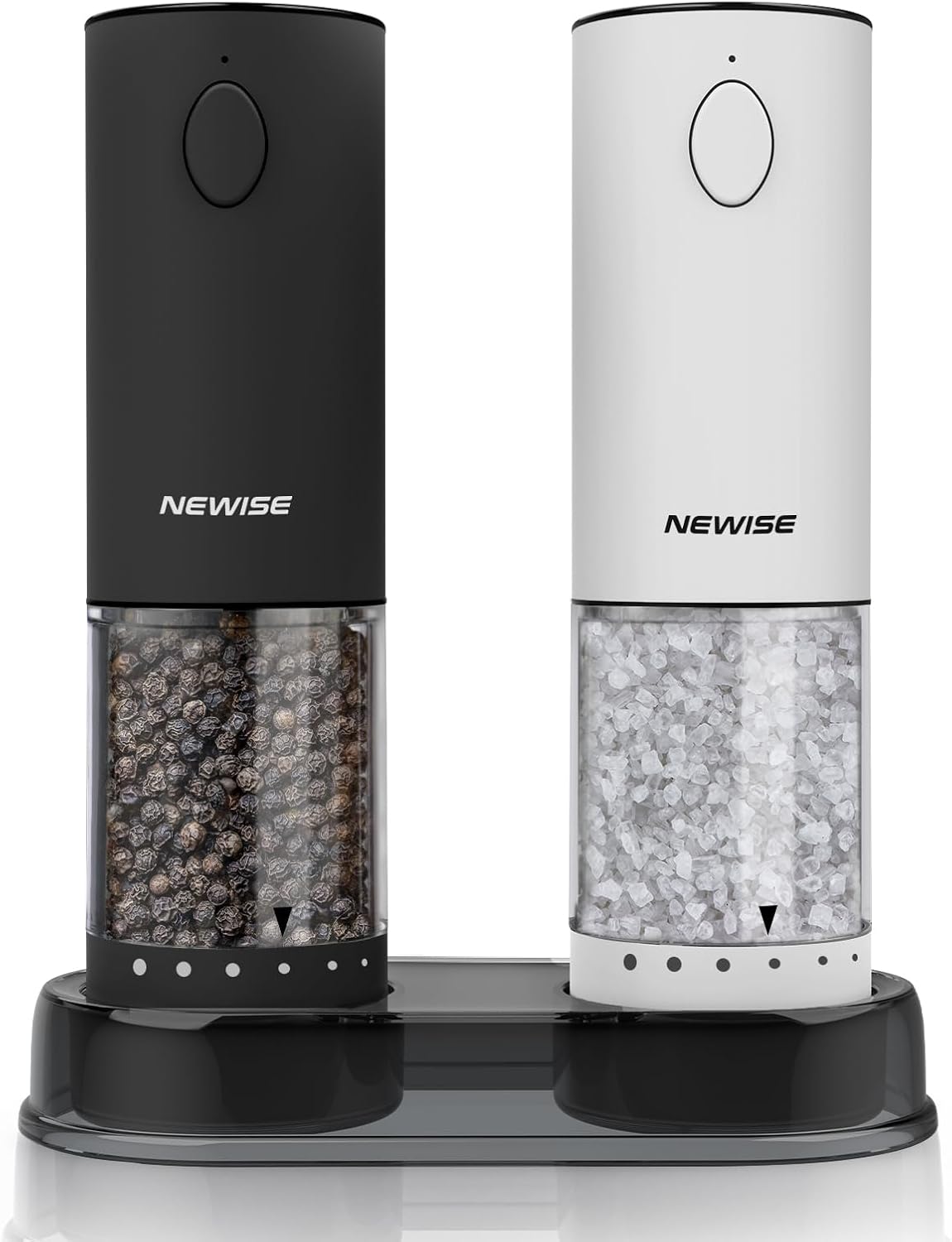 Electric Salt and Pepper Grinder Set with LED Lights and Coarseness