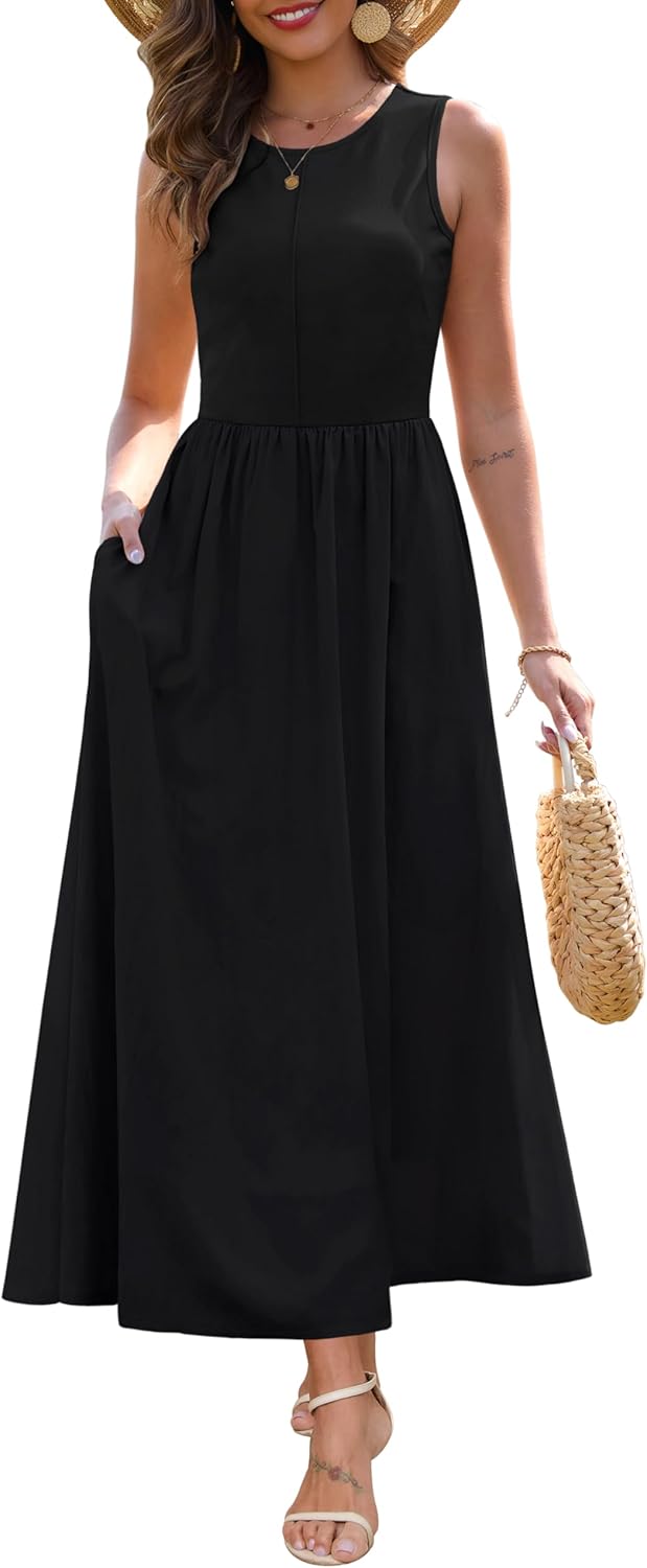 Zattcas Women's Summer Casual Maxi Dress with Pockets and Style
