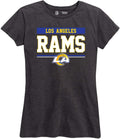 Rams Womens Plus Size Charcoal Relaxed Fit T-Shirt - Comfortable Game