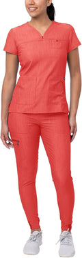 Adar Pro Movement Booster Scrub Set for Women - Comfortable V-Neck