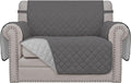 Oversized Chair Gray/Light Gray Sofa Slipcover - Water Resistant