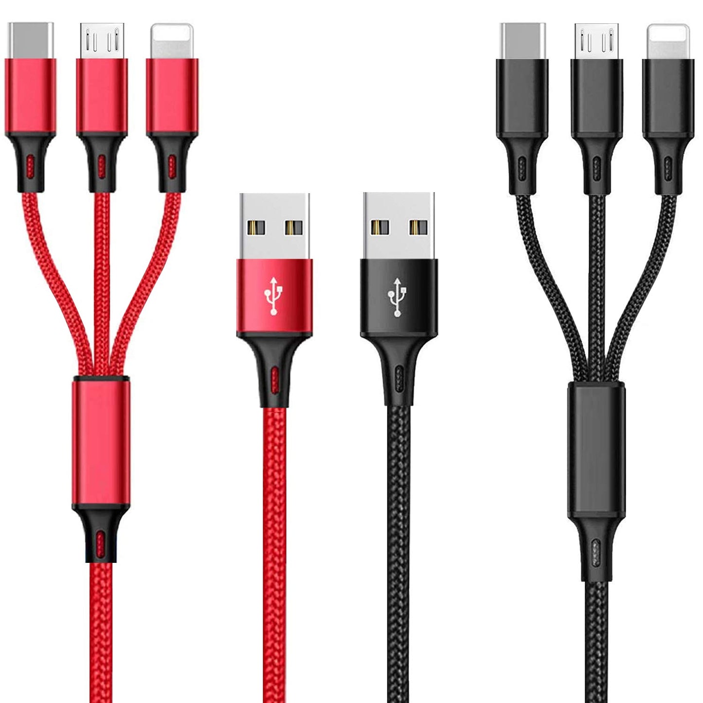 Universal 3-in-1 Multi Charger 2Pk 4ft - Souina