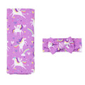 Little Sleepies Swaddle & Headband Bow Set for Newborns