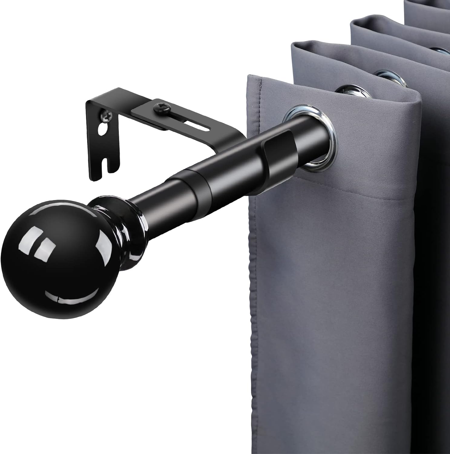Adjustable 1 Inch Curtain Rod Set - Stylish and Sturdy!