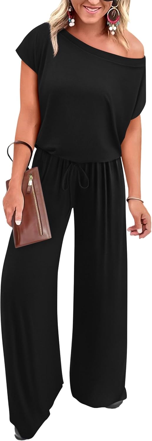 KIRUNDO Womens Jumpsuit 2025 Casual Summer Loose One Piece