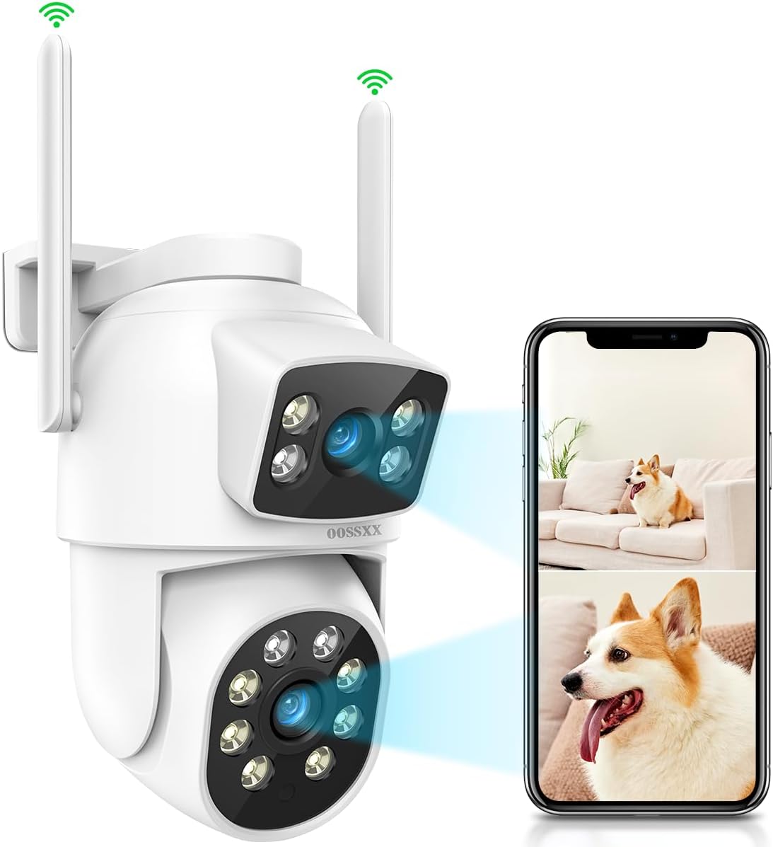 OOSSXX Wireless PTZ Outdoor Camera - Color Night Vision