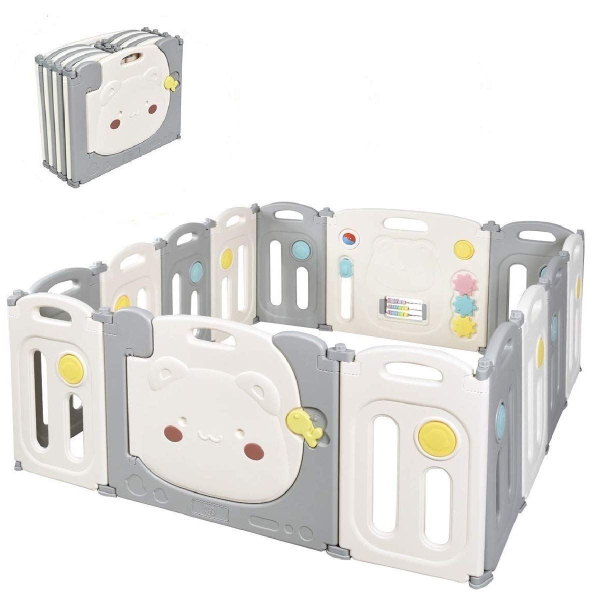 Costzon Baby Playpen: 14 Panel Foldable Safety Play Fence