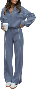 BTFBM Women's Two Piece Tracksuit - Cozy Oversized Fall Set