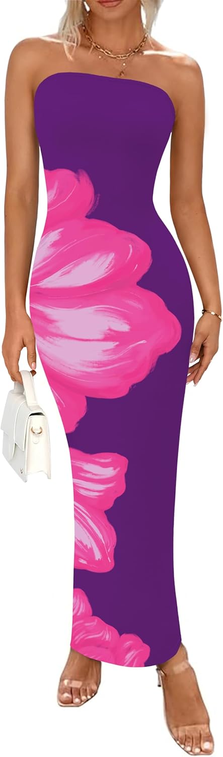 Floral Strapless Maxi Dress for Women - Perfect Summer Style