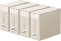 Bed Sheet Closet Organizers 4 Pack - Stackable Linen Storage Boxes