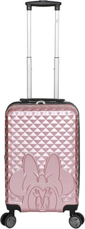 Disney Minnie Mouse Rose Gold 20 in Carry-On Luggage - Easy to Wheel