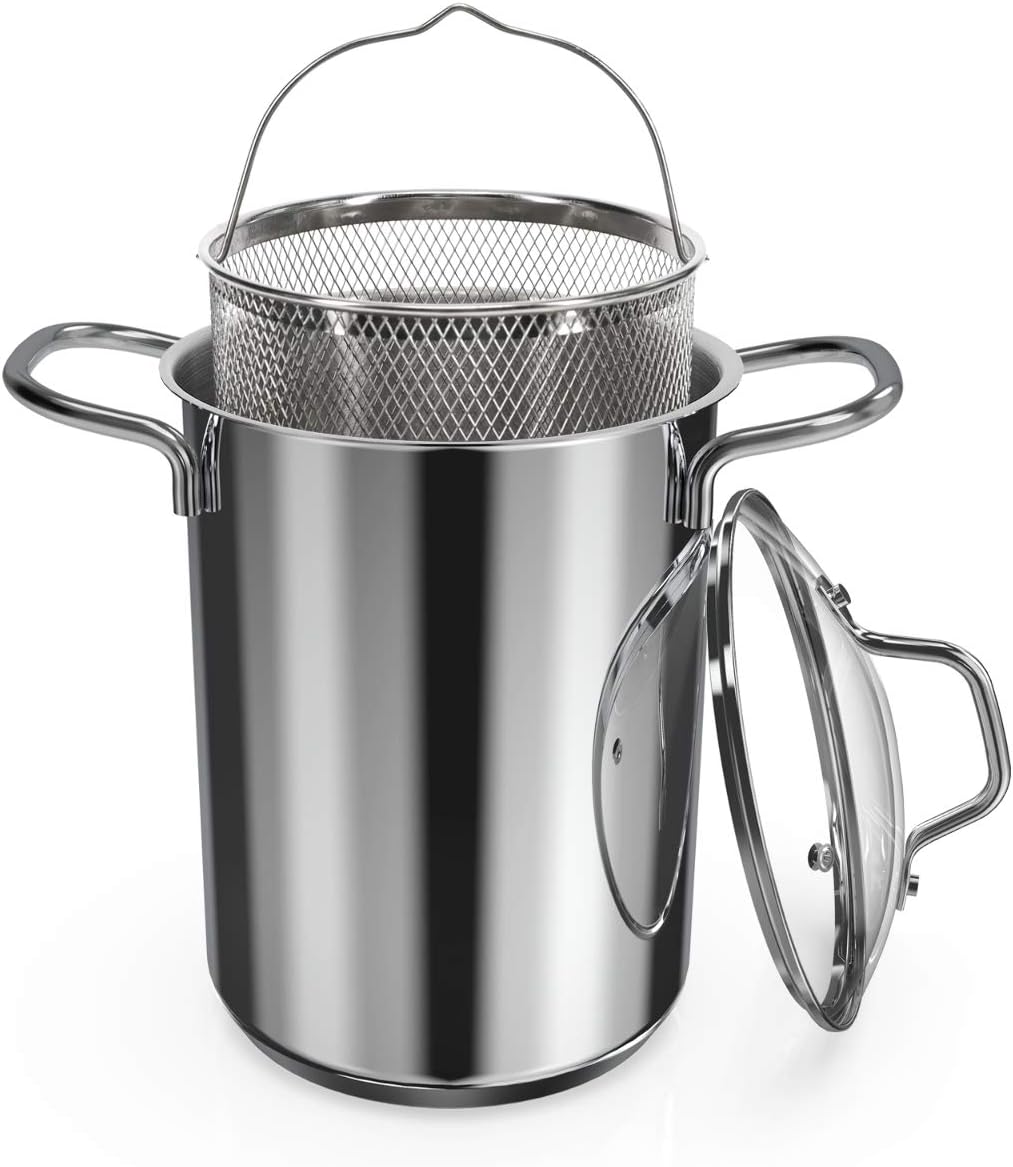 Navaris Asparagus Pot - Stainless Steel Steamer for Cooking