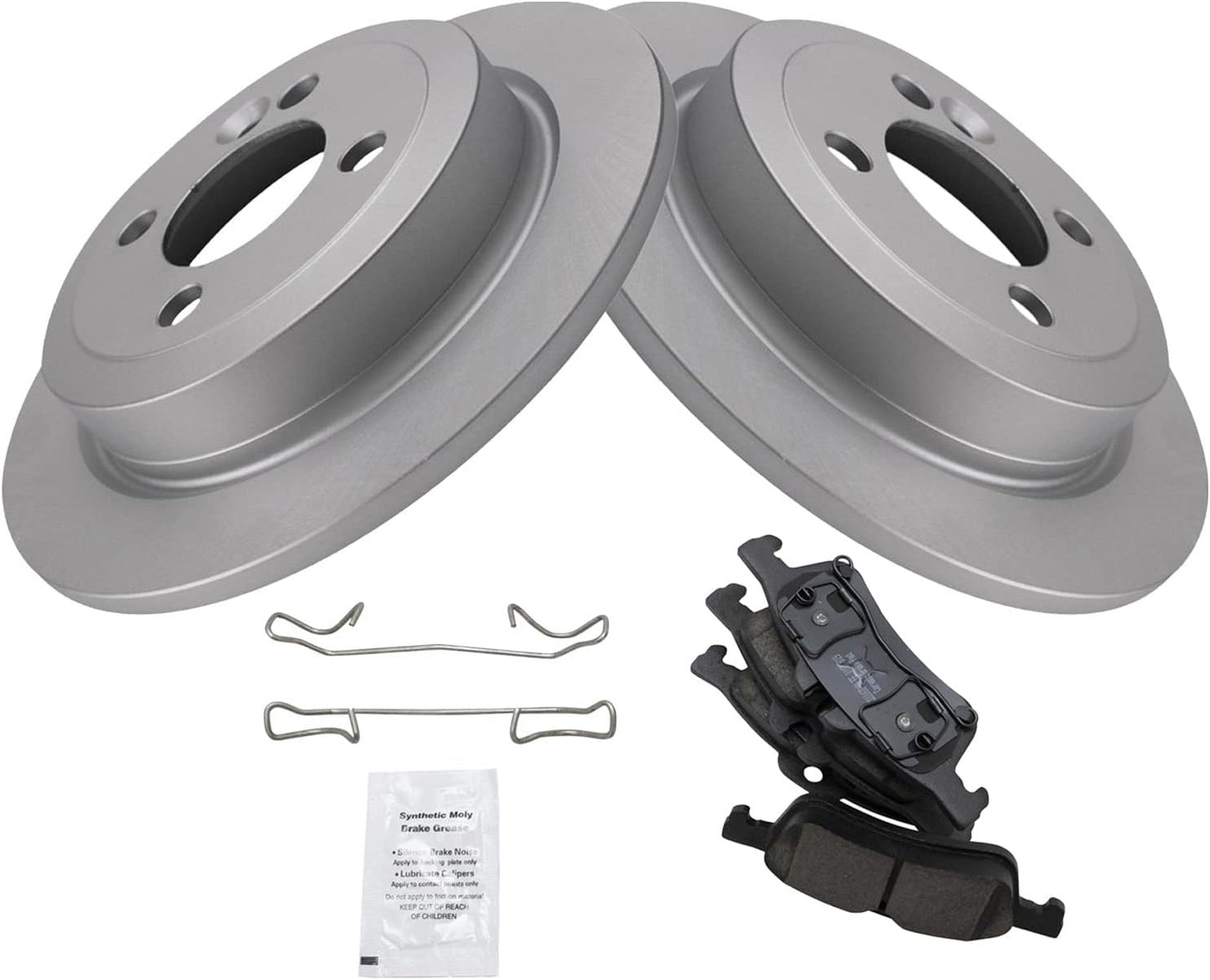 TRQ Rear Brake Pad & Rotor Kit for 2007-2008 Mini Cooper