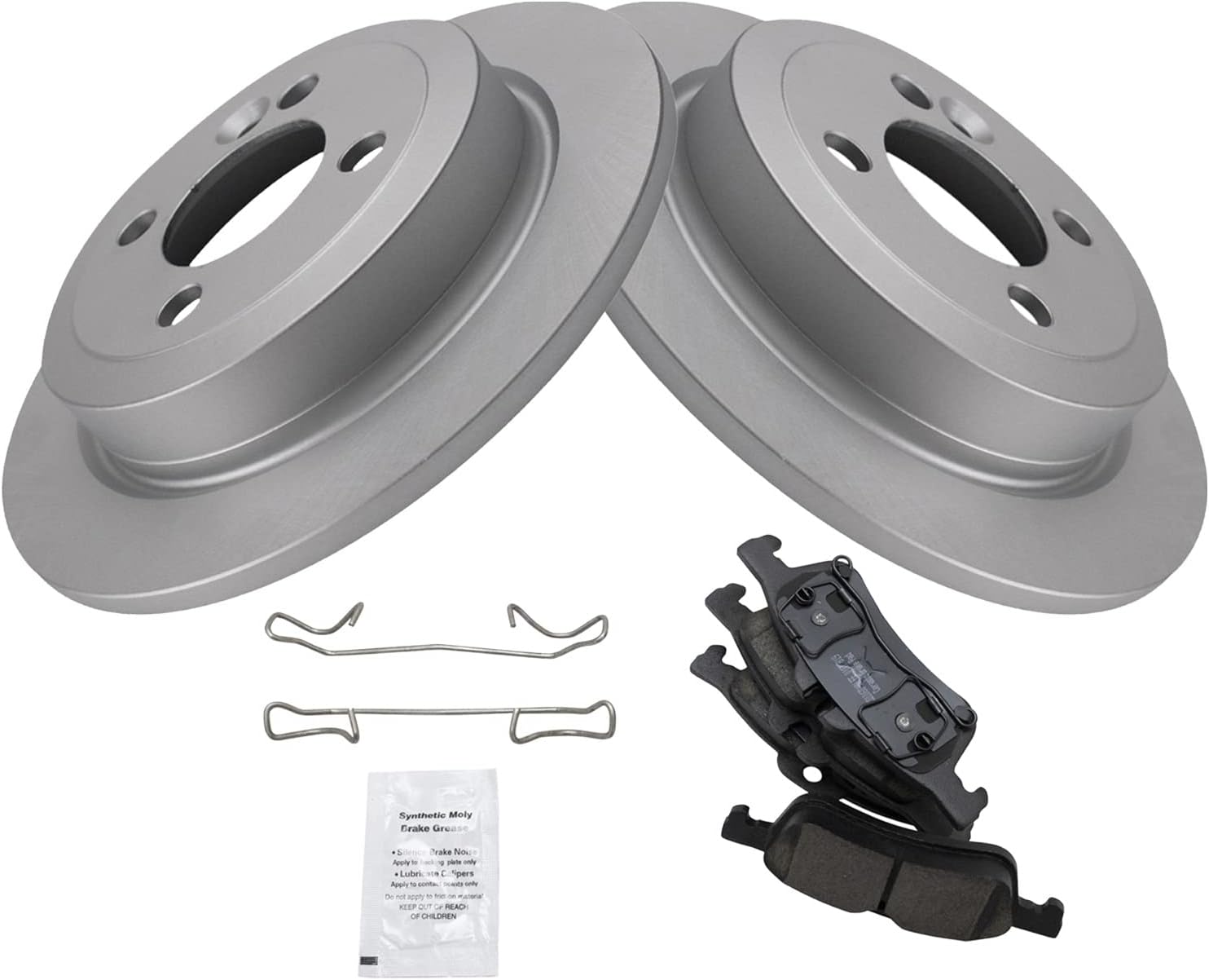 TRQ Rear Brake Pad & Rotor Kit for 2007-2008 Mini Cooper