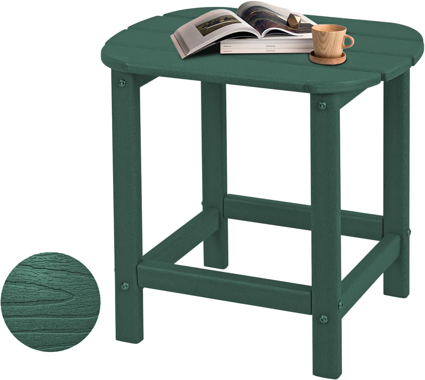 Plawdlik Hdpe Outdoor Adirondack Side Table for Patio Use