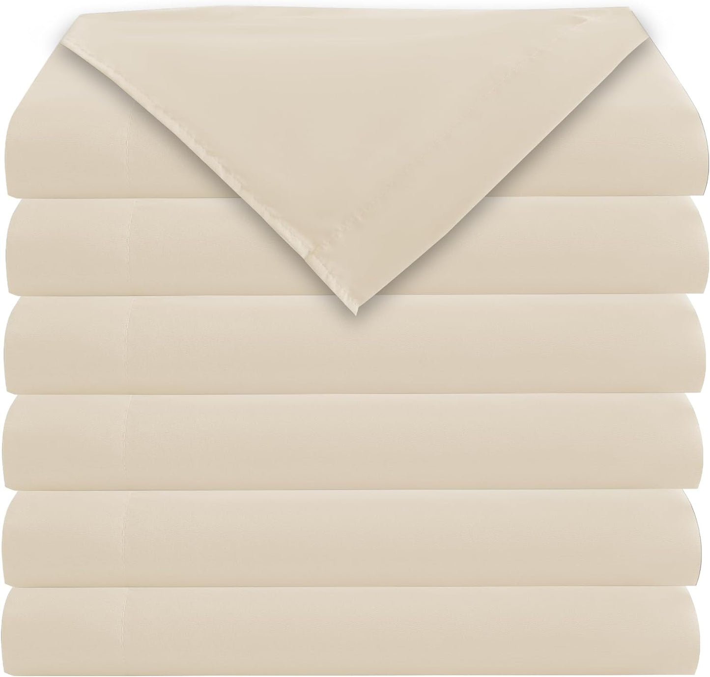 Bulk King Flat Sheets Only, 6 Pack Quick Sort Bed Sheet Set