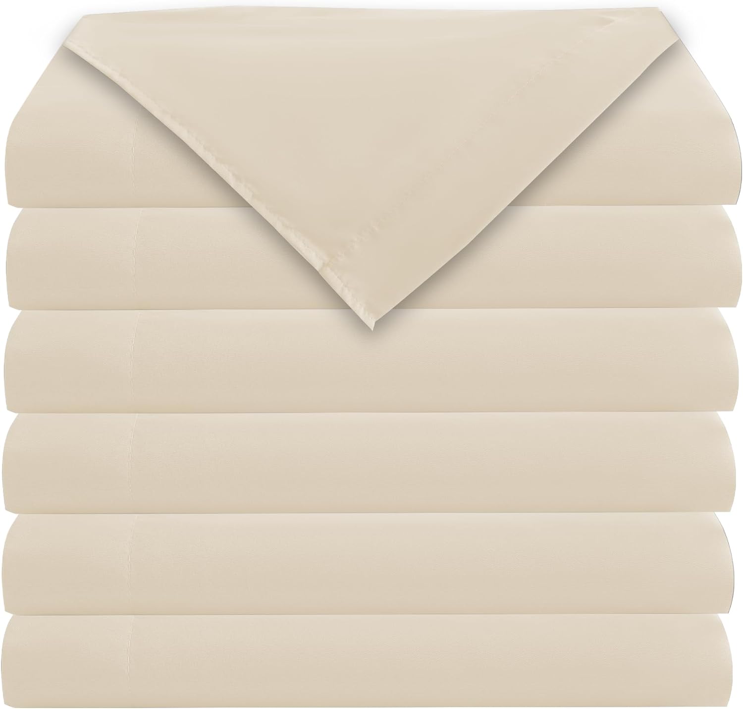 Bulk King Flat Sheets Only, 6 Pack Quick Sort Bed Sheet Set