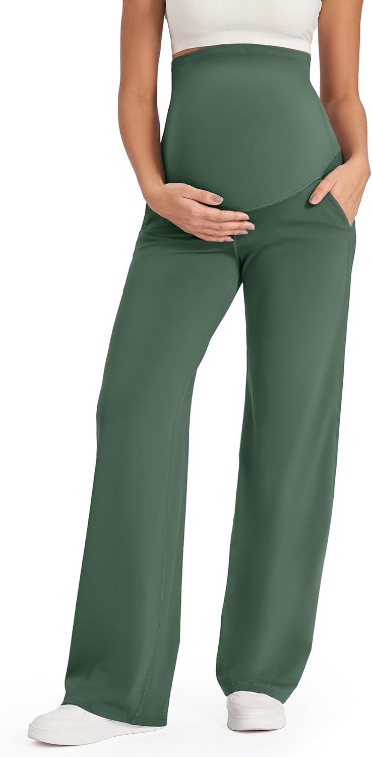 G4Free Maternity Pants Over The Belly Yoga Dress Work Trousers