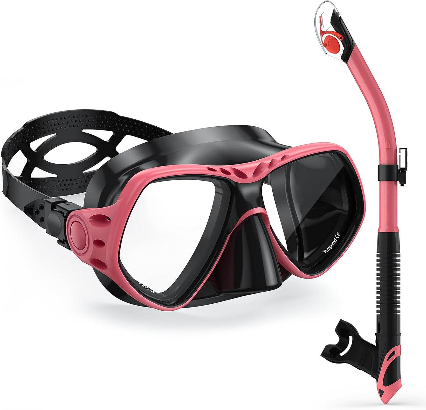 Fawater Dry Snorkel Set - HD Anti-Fog Glass - Pro Snorkeling Gear