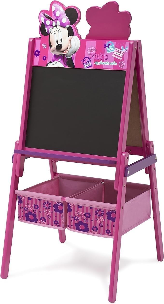 Delta Children Wooden Double-Sided Kids Easel for Arts & Crafts