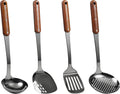 Stainless Steel Wok Spatula Set Pack of 4 - Mirror Polished Utensils
