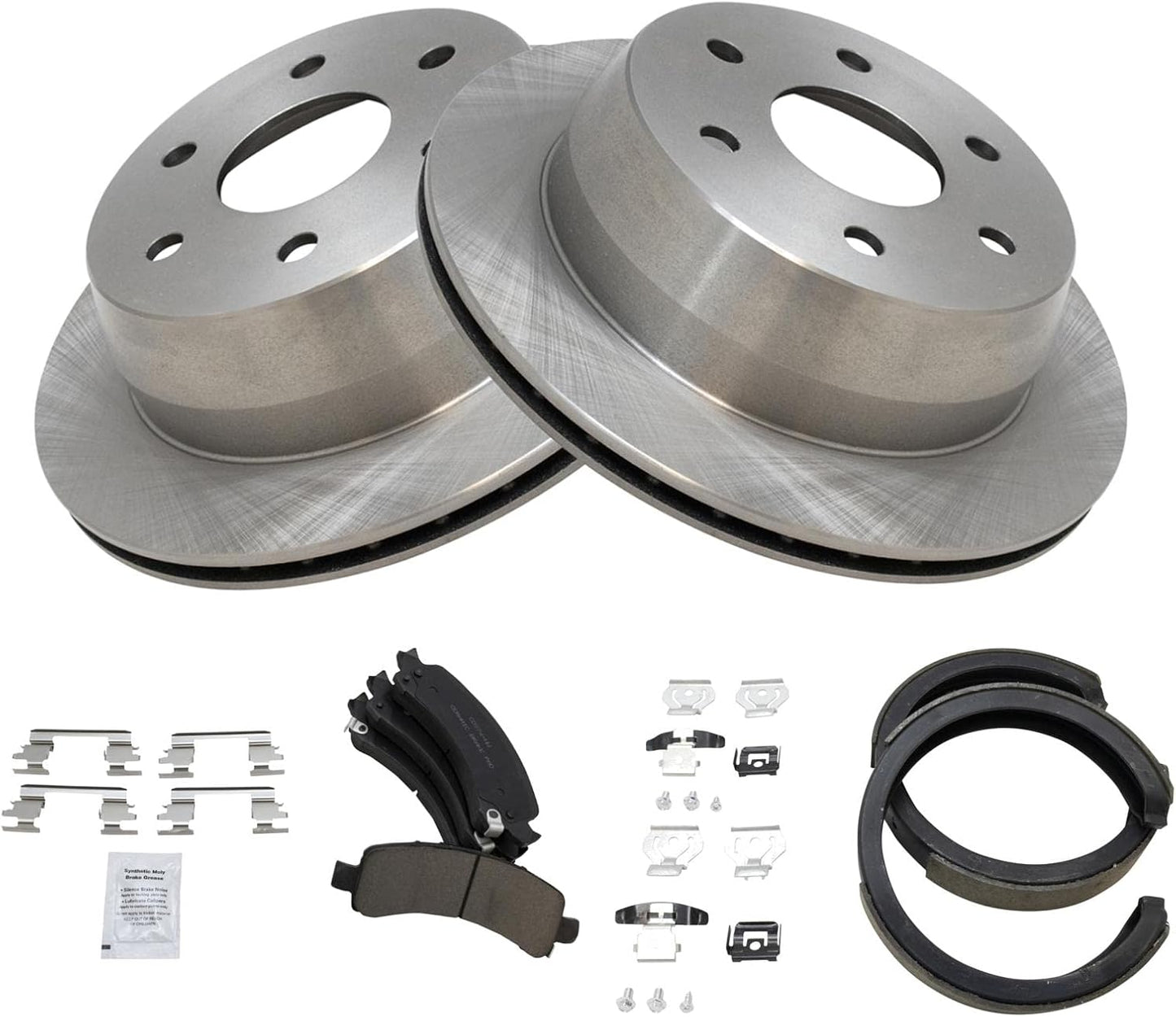 TRQ Rear Brake Pad & Rotor Kit for Cadillac Escalade & More