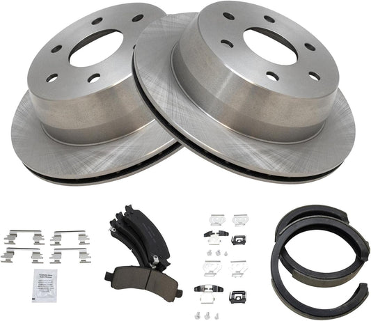 TRQ Rear Brake Pad & Rotor Kit for Cadillac Escalade & More
