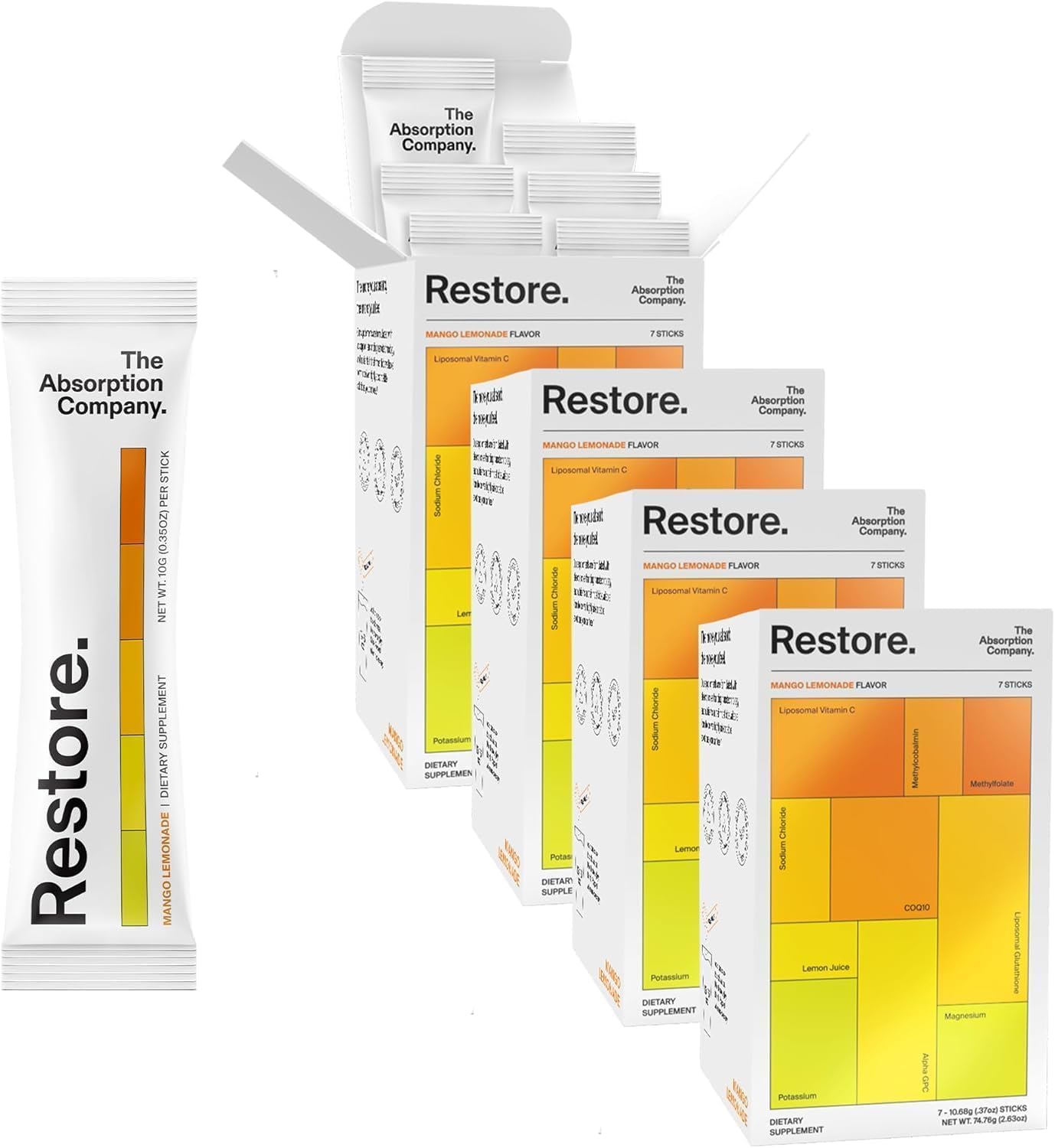 Electrolyte Powder Packets for Hydration & Recovery Drink Mix