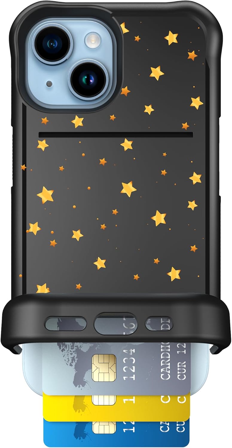 Scooch iPhone 15 Case with Card Holder and 10-Foot Drop Protection