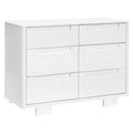 Yuzu 6-Drawer Dresser in White - Modern Nursery Storage